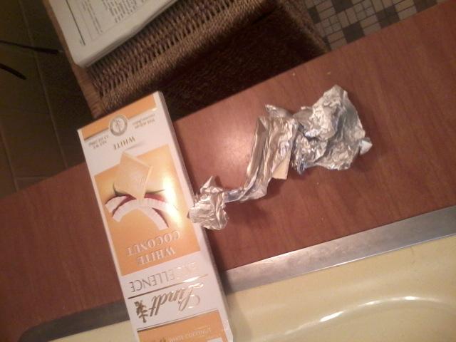 Best chocolate bar in the world, next to a weird swan wrapper.